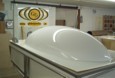 Large white oval dome