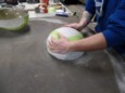 Sanding edge for solvent welding